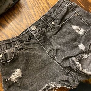Tractor Black Jean distress Shorts Size 10